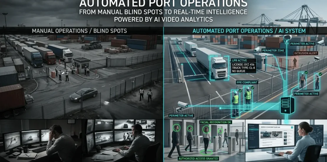 Automated Port Operations Replacing Manual Blind Spots with AvidBeam's 4-Pillar Solution Suite